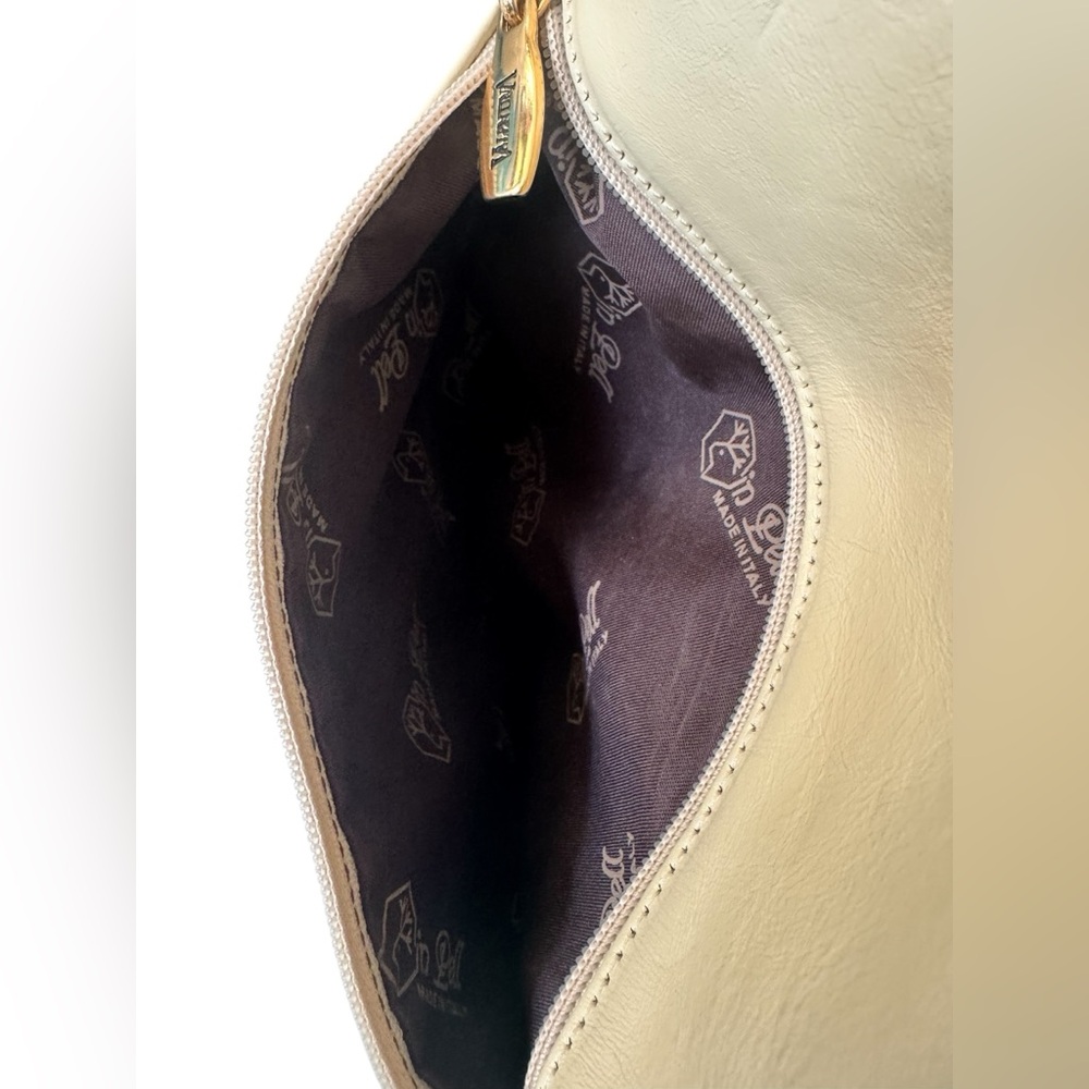 Valentina |Color light Yellow Authentic Italian Purse large dual pocket - Picture 12 of 14